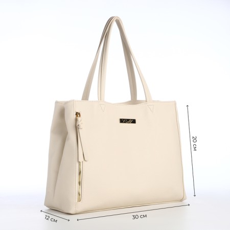 Women's bag with lightning, beige color-2