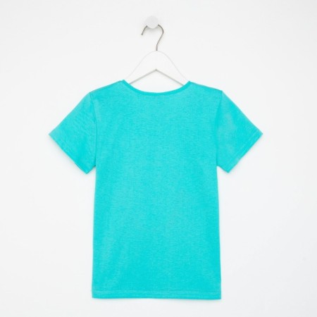 Children's T -shirt, turquoise color/penguin, height 104 cm-5