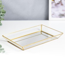Standing interior glass with a “rectangle” mirror 3x16x24 cm