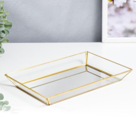 Standing interior glass with a “rectangle” mirror 3x16x24 cm