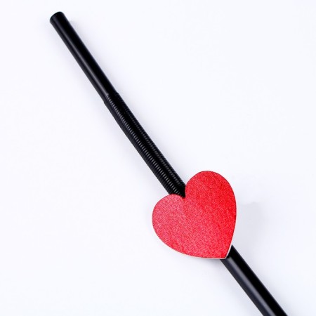 Pipe for cocktail, with hearts, in a set of 6 pcs., Black-3