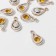 Suspension "drop" 3 × 1.7 × 0.7 cm, (set 10 pcs.), Color gold