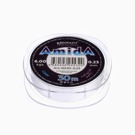Namazu Amida fishing line, diameter 0.23 mm, test 6 kg, 30 m, transparent, 1 pc.-1