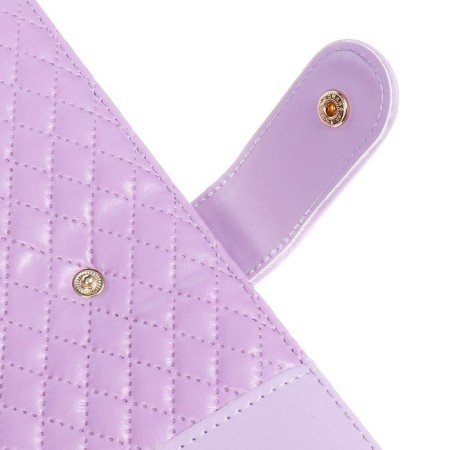 The diary is low, A5, 136 sheets, leatherette, Devente. Tailor, a solid cover with foam rubber, knife, perforation, liesse, block 70%, lilac-6