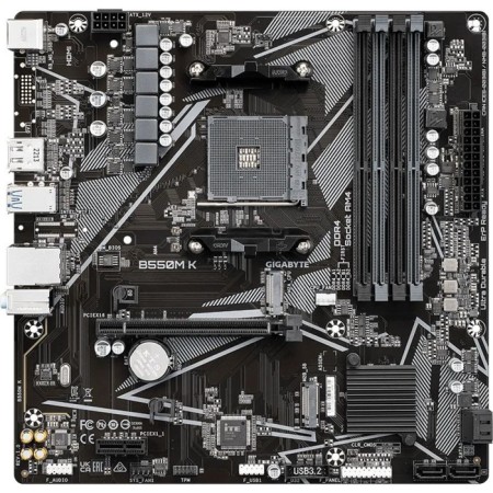 Maternal board Gigabyte B550M K SOC-am4 AMD B550 4XDDR4 MATX AC`97 8ch (7.1) GBlan RAID+HD 10044