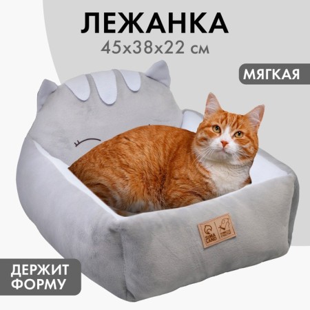 A bed with a side "Cute kitten" 45x38x22 cm