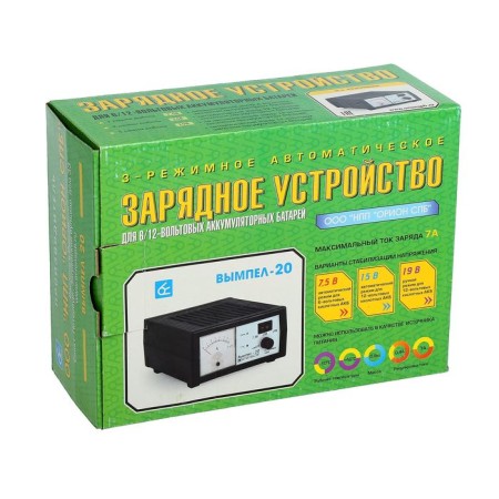Vimpel-20 battery charger, 0.6-7 a, 6/12 in-4