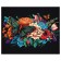 Picture on numbers on the black canvas "Butterfly on flowers", 40 × 50 cm
