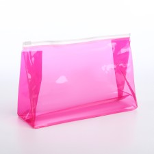 Cosmetic bag with a zip-butter, raspberry color