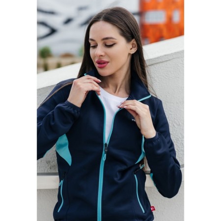 Sports Fomen's costume, size 48, dark blue color, turquoise-10