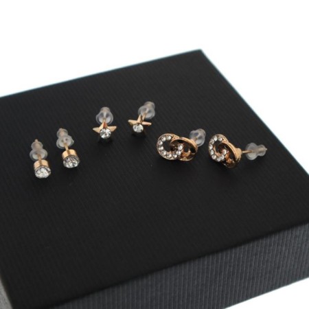 Women's gift set BolingDun 2 in 1: Watch, earrings, D-2.8 cm-4