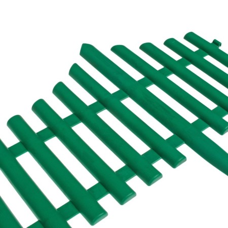 Decorative fence, 30 × 300 cm, 5 sections, plastic, green, Greengo-9