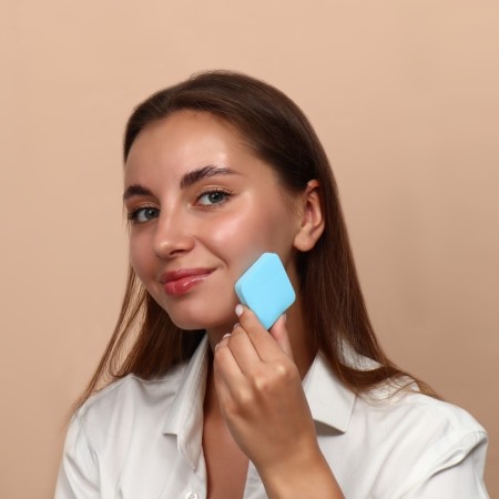 Makeup sponge "Rombs", set - 4 pcs, 6.5 × 5 cm, multi -colored-8