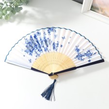 Fan wood, textile h = 21 cm 