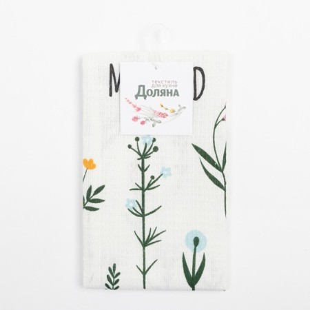 Flowers Mood 35x60 cm, 100% cotton, waffle 160 g/m2-4