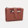 Women's wallet on the button, powder color