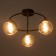 Chandelier "Drops" 3x60W E27 Black 49x49x25.5cm