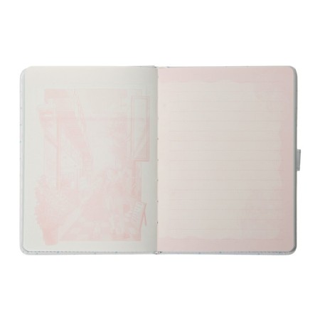 Gift notebook, A6, 112 sheets, color block, with a curly knife, PVC cover, "anime", mix-7