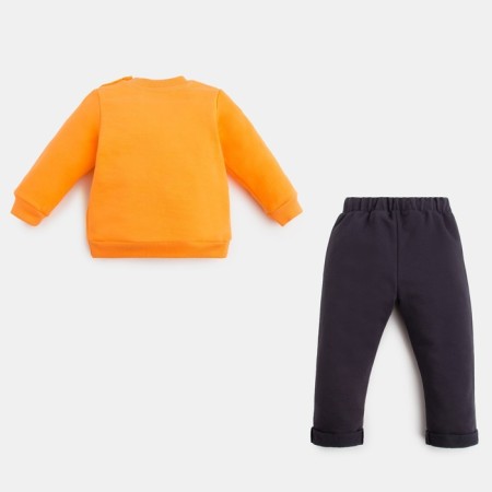 Set: jumper and pants crumb I "NY", height 80-86 cm, orange color/black-6