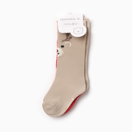Golphs children's 2 pairs of crumb I, 8-10 cm, beige / red-3