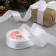 Satin tape with embossing "Snowflakes", 25 mm, 23 ± 1 m, white color/silver No. 001