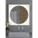 A mirror in a baguette frame with LED backlighting 18 W, 80x80 cm, sensory switch, warm white light,