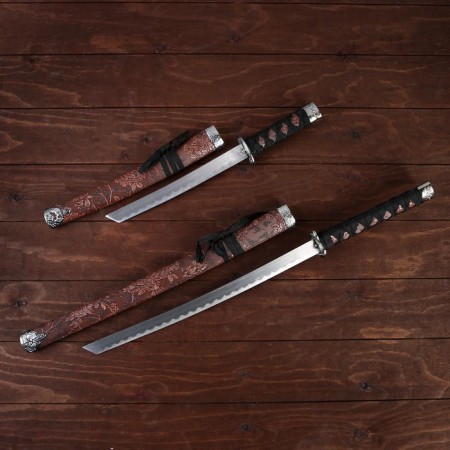 Suv. Product Katana 2V1 on a stand, scabbard to leatherette, flowers shocked 47/70cm-1