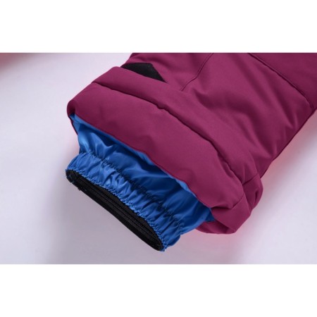 Ski pants for a girl, height 128 cm, dark purple color-6