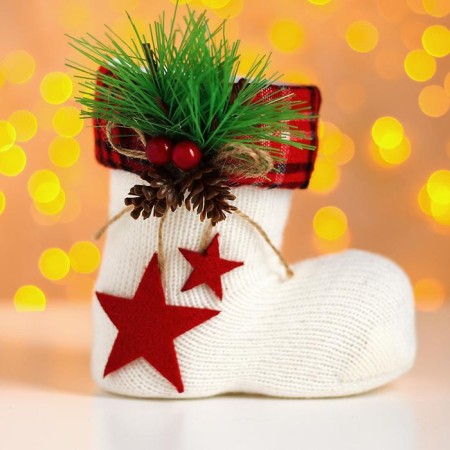 New Year! Candy "Boot", with a spruce branch-1