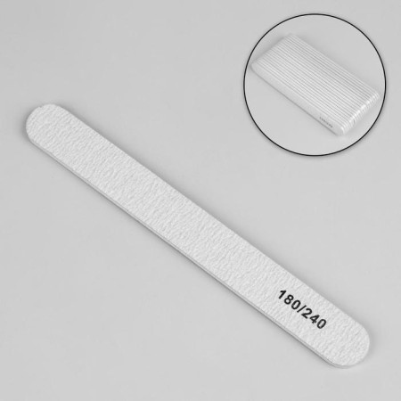 File - emery, abrasiveness 180/240, 18 cm, packing 20 pcs, color gray-1