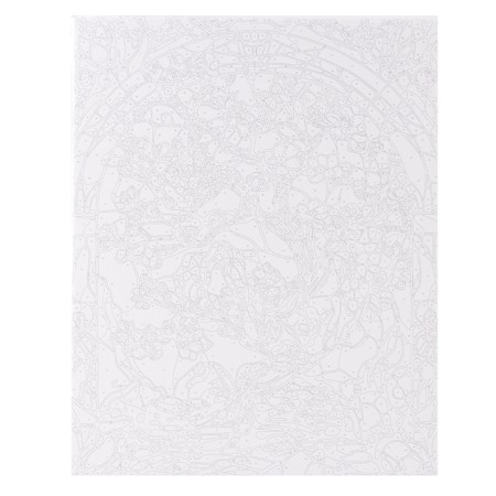 Picture on numbers on a canvas with a subframe "Sakura", 40 x 50 cm-1