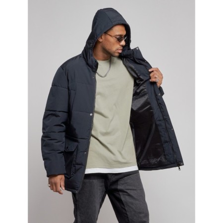 Extensive male winter park, size 58, dark blue color-5