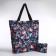 Household bag on a zipper, with a cosmetic bag, blue color