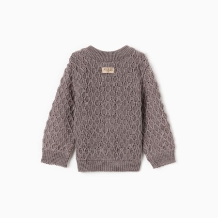 Jumper Children's Knitted Minaku, Coffee Color, Height 86-92 cm-9