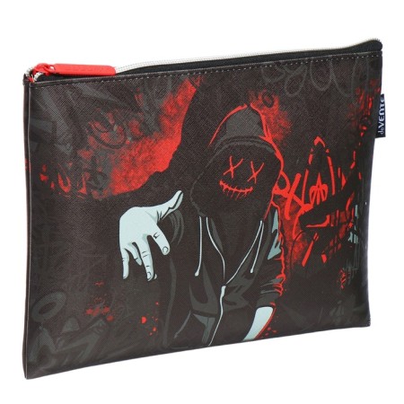 Folder for notebooks A5, 245 x 200 x 10 mm, lightning from above, leather, de Vente Hoodie Man, for boys-1