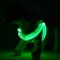 Shleka luminous size XL, sling 2.5 cm, fire 60-70 cm, 3 glow modes Green