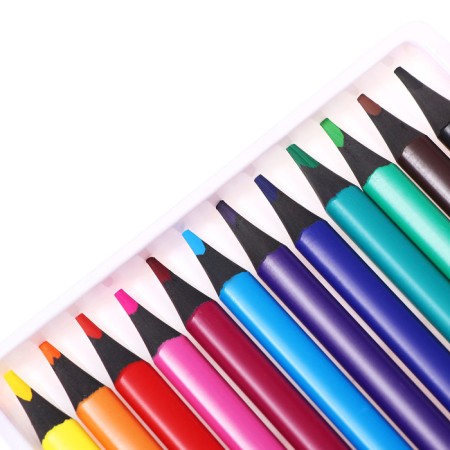 Pencils 12 colors BrunovisConti draw and wash, plastic with an eraser and a sharpener, mix-8