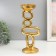 Polystone candlestick for 1 candle "Abstraction. Geometry" Gold 10.5x12x30 cm