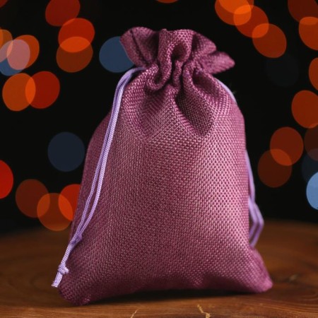 Gift bag from canvases, lilac, 13 x 18 cm