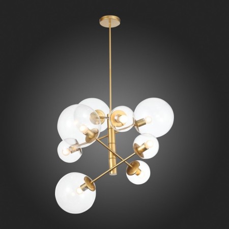 Suspension lamp ST LUCE. SL1150.203.08. Liora. 8x40 watts, E27, 65x65 cm, matte gold color-4