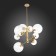 Suspension lamp ST LUCE. SL1150.203.08. Liora. 8x40 watts, E27, 65x65 cm, matte gold color