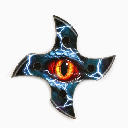 Souvenir wooden knife shuriken "Eye", 6 cm