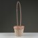 Wicker basket, D18 x15x50, peach, bamboo