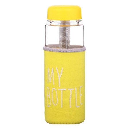 Water bottle, 500 ml, My Bottle, 19.5 x 6 cm, Czech in the kit, Yellow