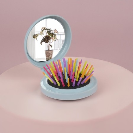 Massage comb “soft animals”, folding, with a mirror, D = 7.5 cm, Mix drawing-5