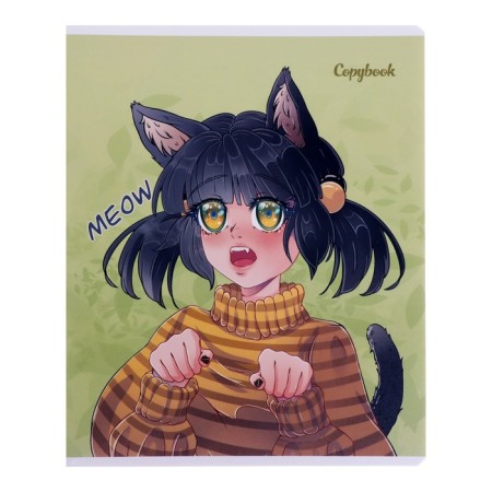 Notebook 48 sheets, in a cage, "anime", cover coated cardboard, twin-lame, Uf-psy 5v mix-5