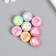 Busina Plastic "Flat ball. Mishka" Glossy mother of pearl mix 1.7x1.7 cm