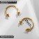 Circular in an eyebrow (piercing), spike, d = 10 mm, pair, color gold (indivisible packing 12 pairs, price per pair)