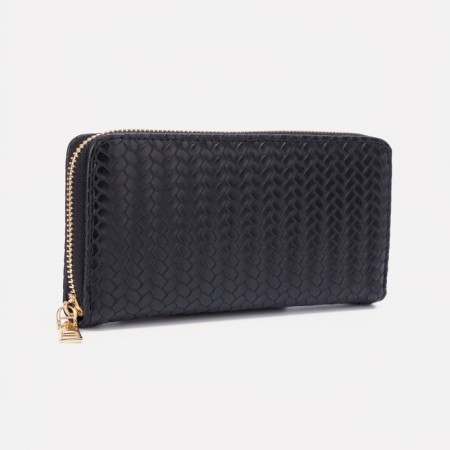 Women's wallet with lightning, black color