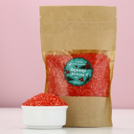 Bath salt, 300 g, aroma of winter berries, pure happiness-1